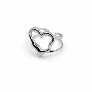 Anillo Corazon Oblicuo