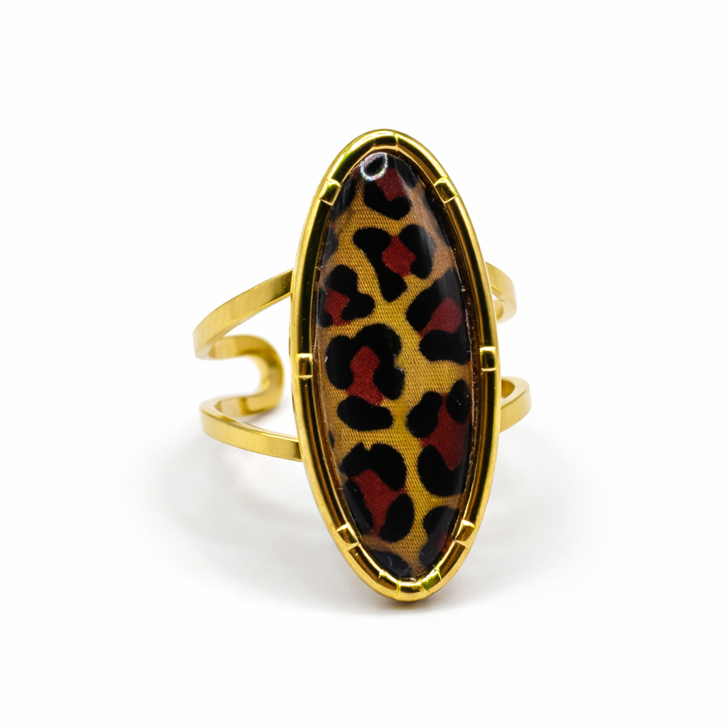 Anillos Amazonia Animal Print Dorado - Imagen 2