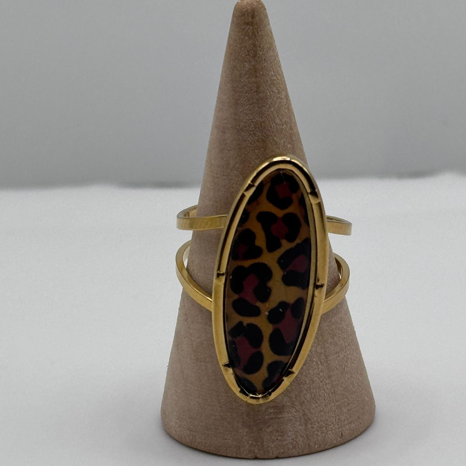 Anillos Amazonia Animal Print Dorado - Imagen 3