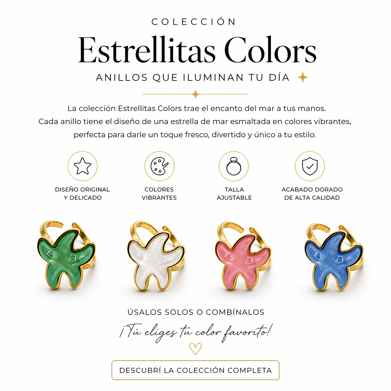 Colección Anillos Estrellitas Colors - Imagen 4