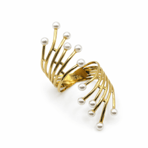 Anillo Butterfly Con Perlas
