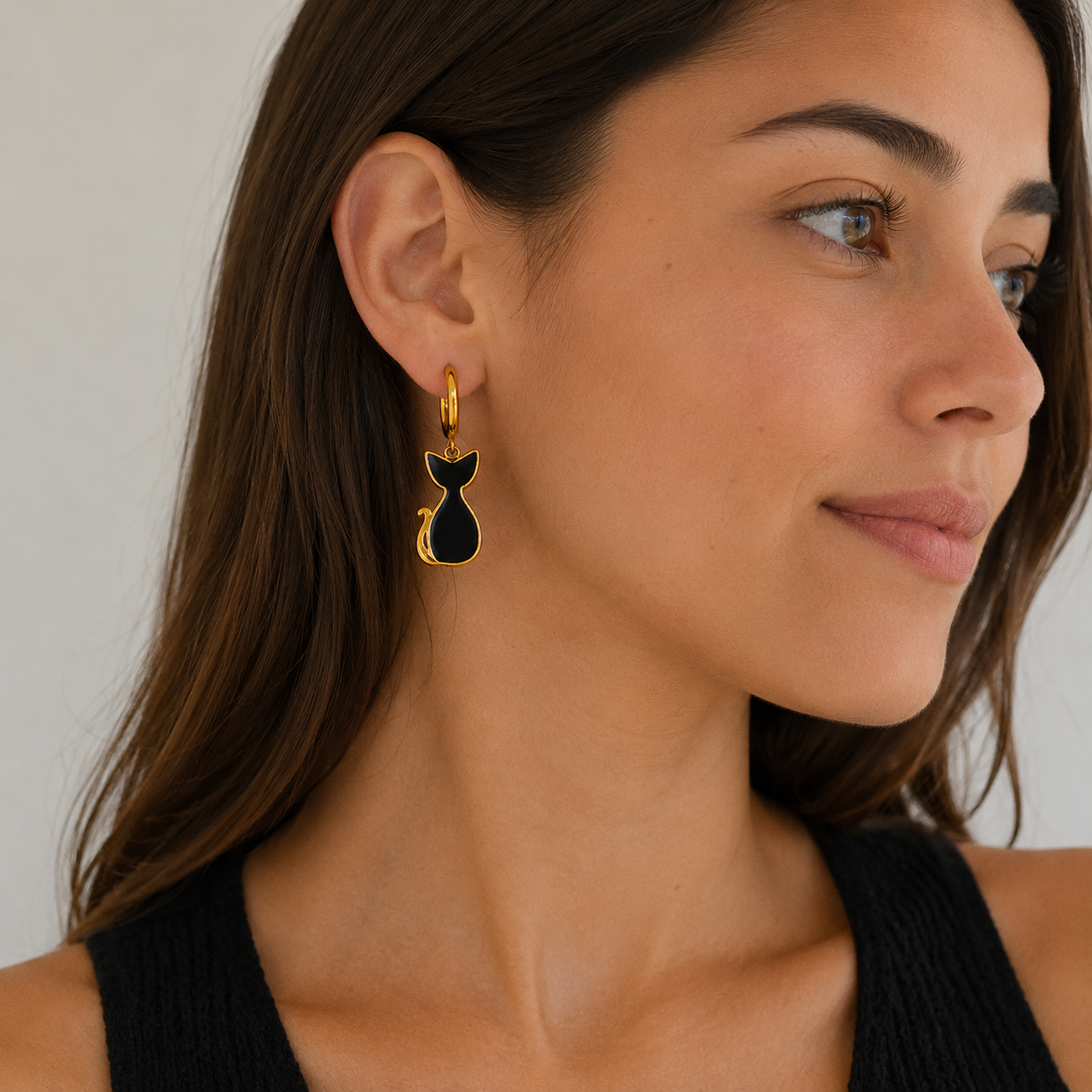 Pendientes Minino Blanco o Negro